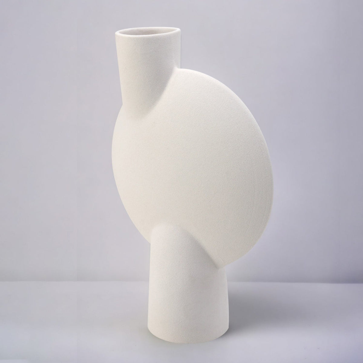 Bodhi House Ceramic Handcrafted Modern Abstract Bubl Minimalist Aesthetic Flower Vase for Home Decor and Gifting Vases | Matte Finish | Decorative Flower Vase for Living Room - White | Set of 2 Bodhi House