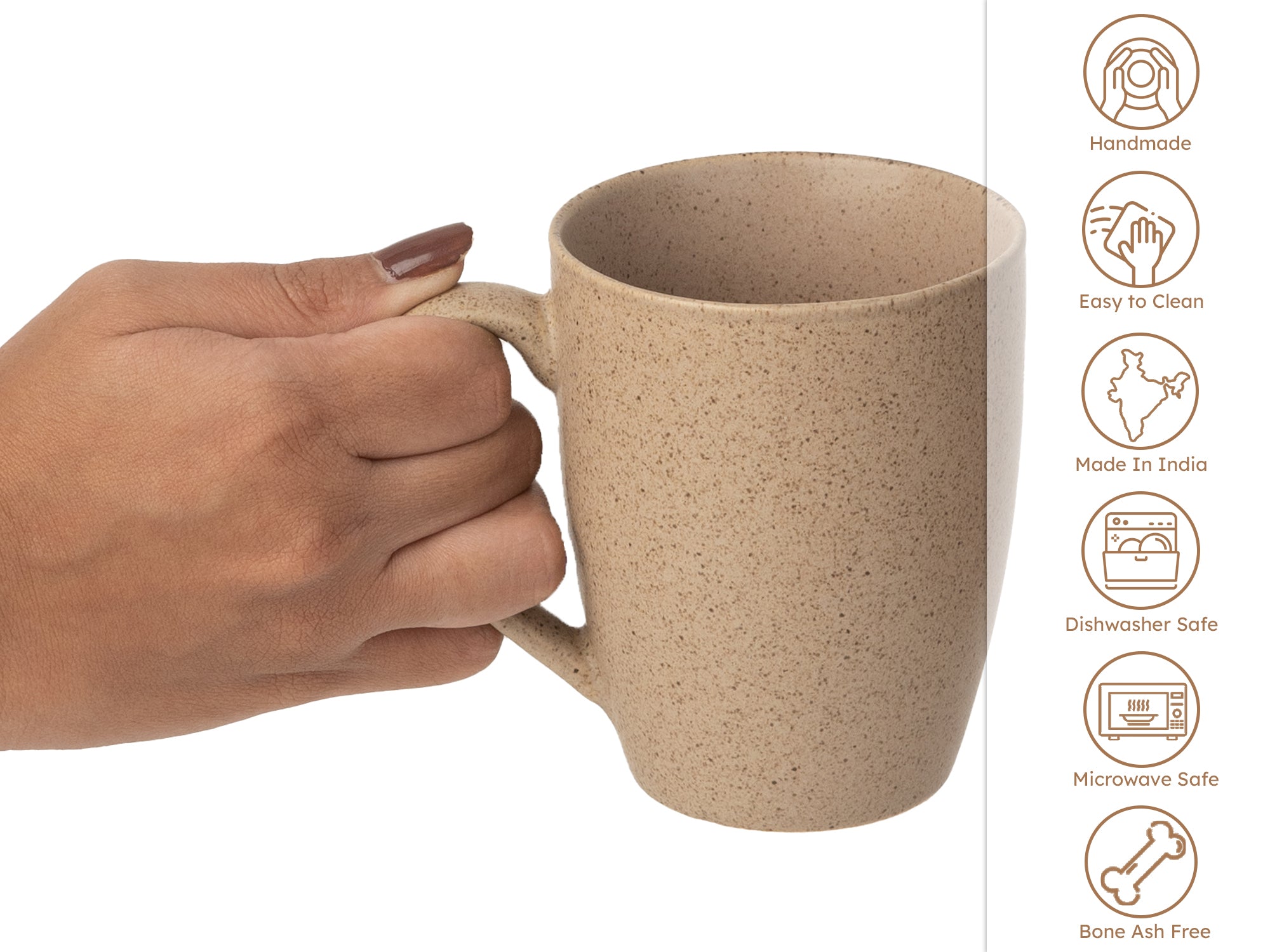 Handcrafted Ceramic Coffee Mug and Tea Cup – 300 ml