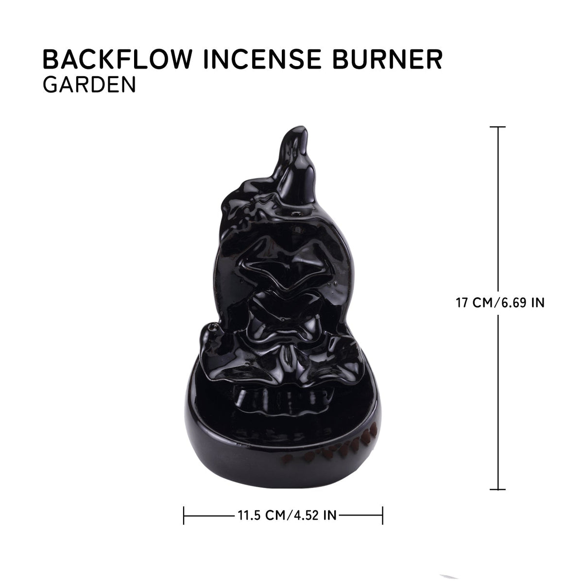 Lily Smoke Fountain Back Flow Incense Burner With 20 Incense Cones Bodhi House