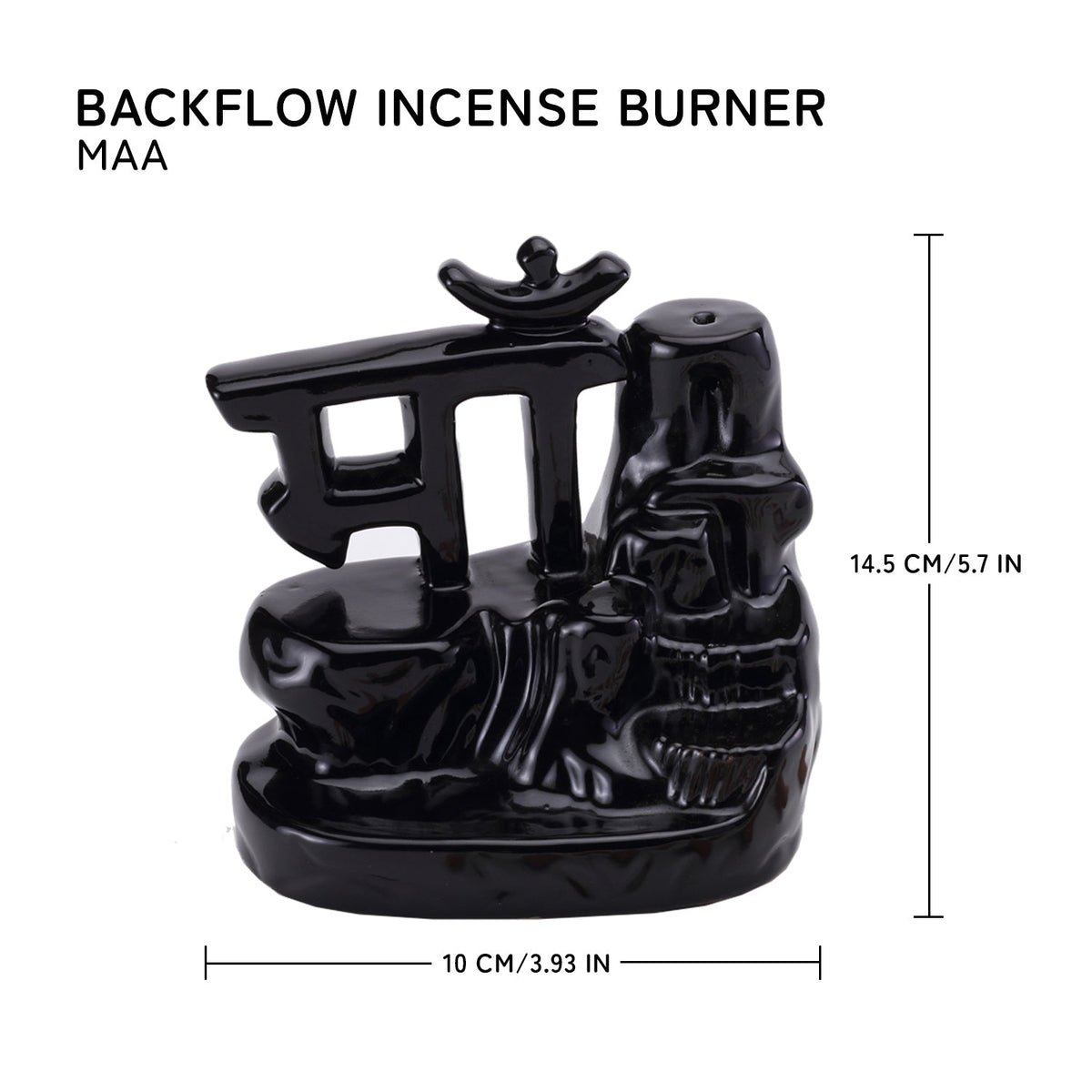 Maa Smoke Fountain Back Flow Incense Burner With 20 Incense Cones Bodhi House