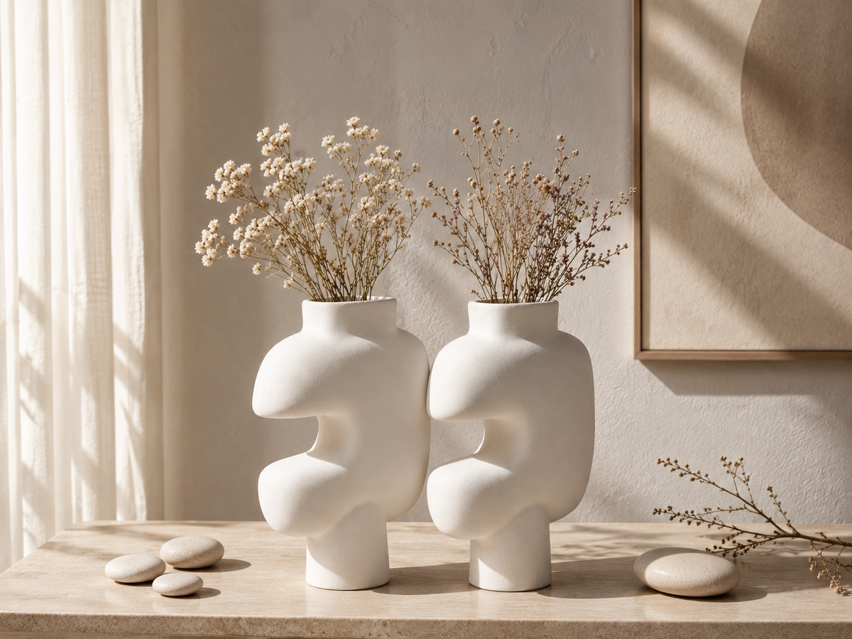 Riva White Vase