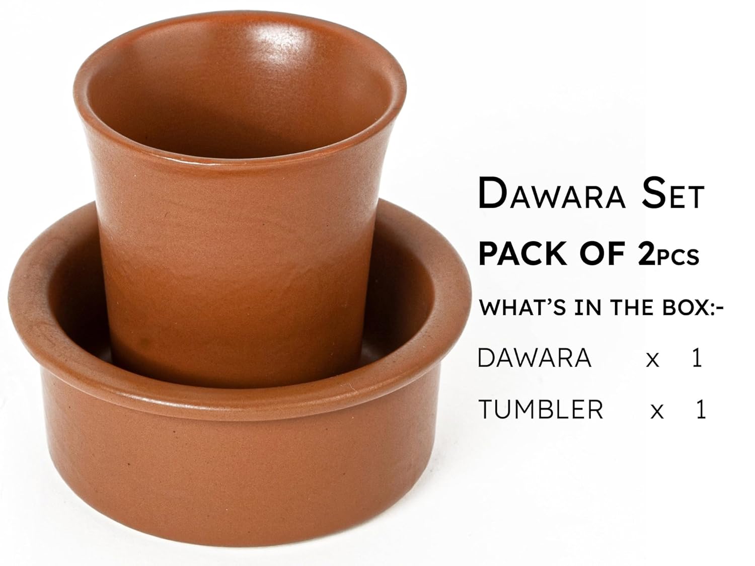 Terracotta Soil Ceramic Dawara Set